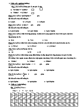 Ôn tập môn Toán khối 6